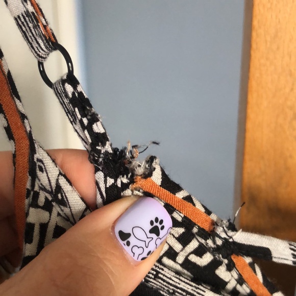 ANGIE Geometric Boho Jumpsuit Romper *Flaw* - Picture 11 of 14